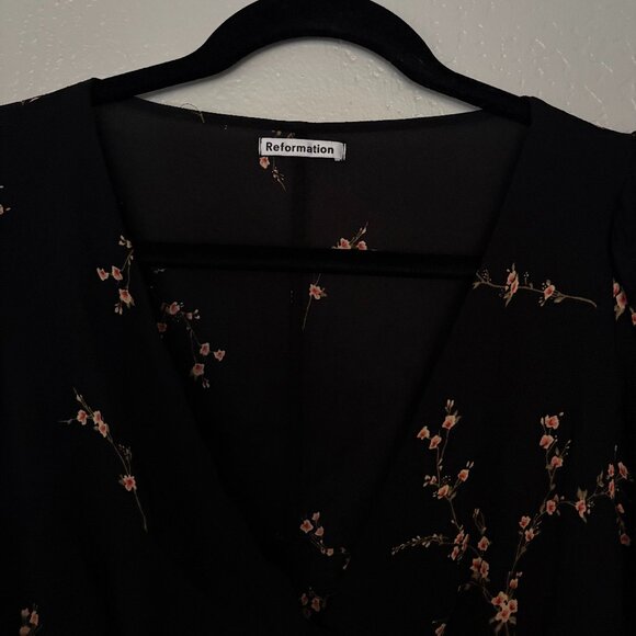 Reformation Ani Floral Top / Blouse In Wildflower, Size 12 - Great Condition - Picture 6 of 8